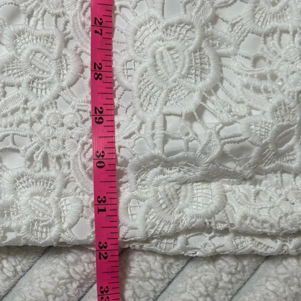 Nanette Lepore Ivory Floral Lace Vest